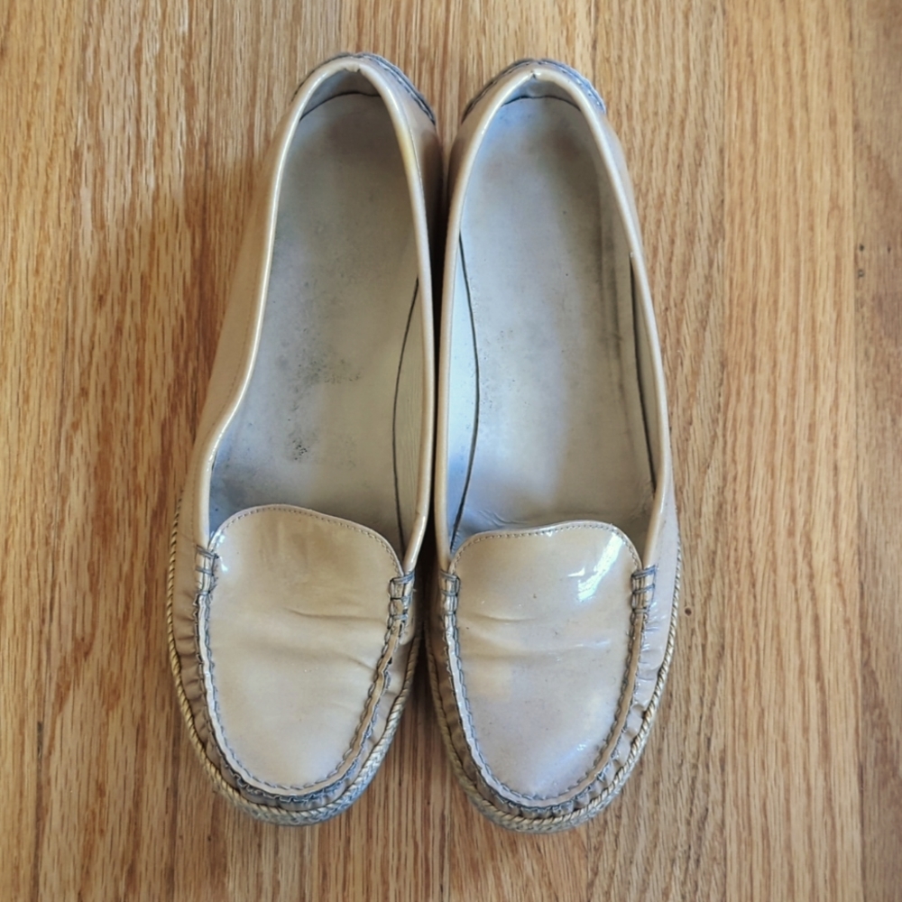 Stuart Weitzman patent leather loafers